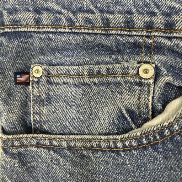 Polo Jeans Company Ralph Lauren Jeans Mens 40x32 Blue Relaxed Baggy USA Flag - Picture 3 of 9